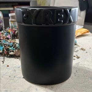 Pyrex Matte Black Storage Jar